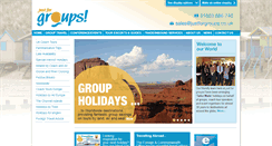 Desktop Screenshot of justforgroups.co.uk
